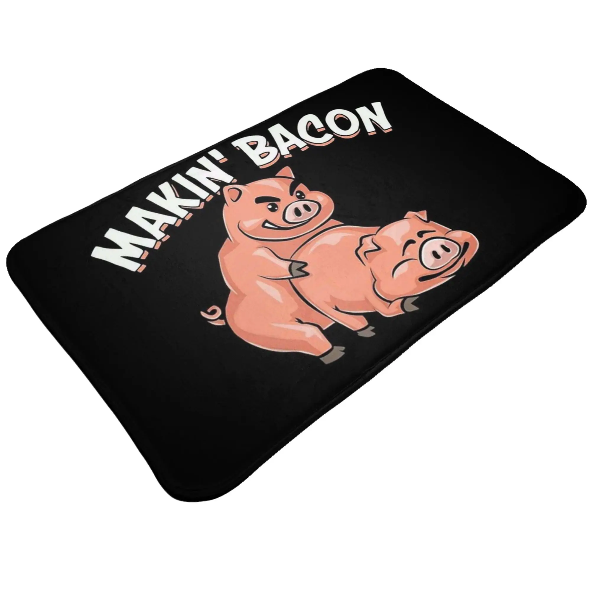 Makin Bacon Funny Pig Vintage Print Anti-Slip Doormat Kitchen Mat  Welcome PatternHomeDecor