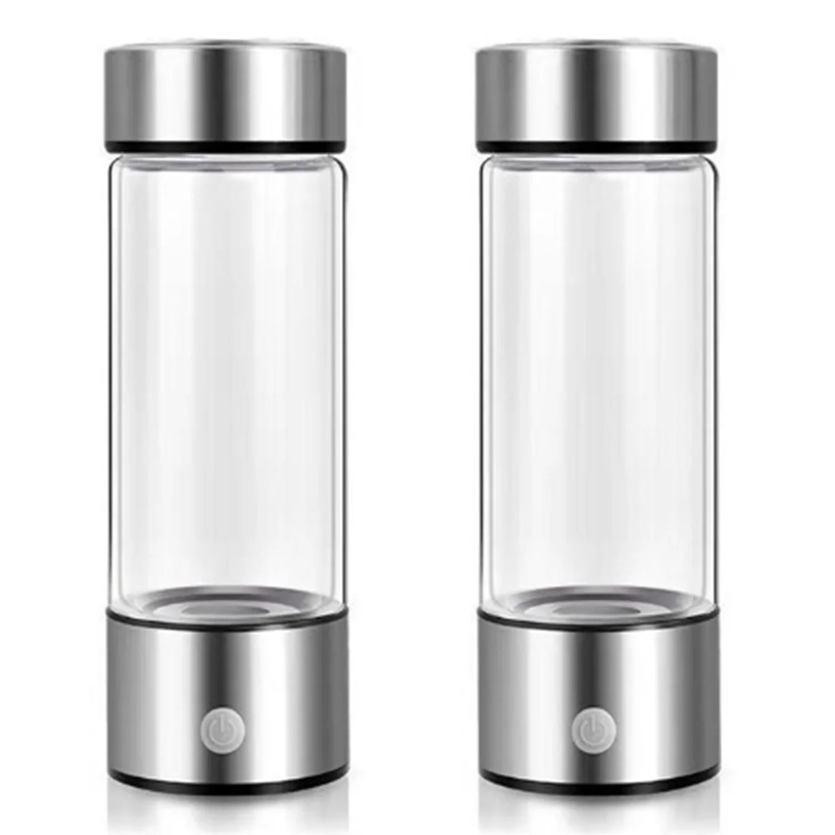 2X Titanium Portable Hydrogen-Rich Water Cup Water Ionizer Maker/Generator Super Antioxidants ORP Hydrogen 420ML