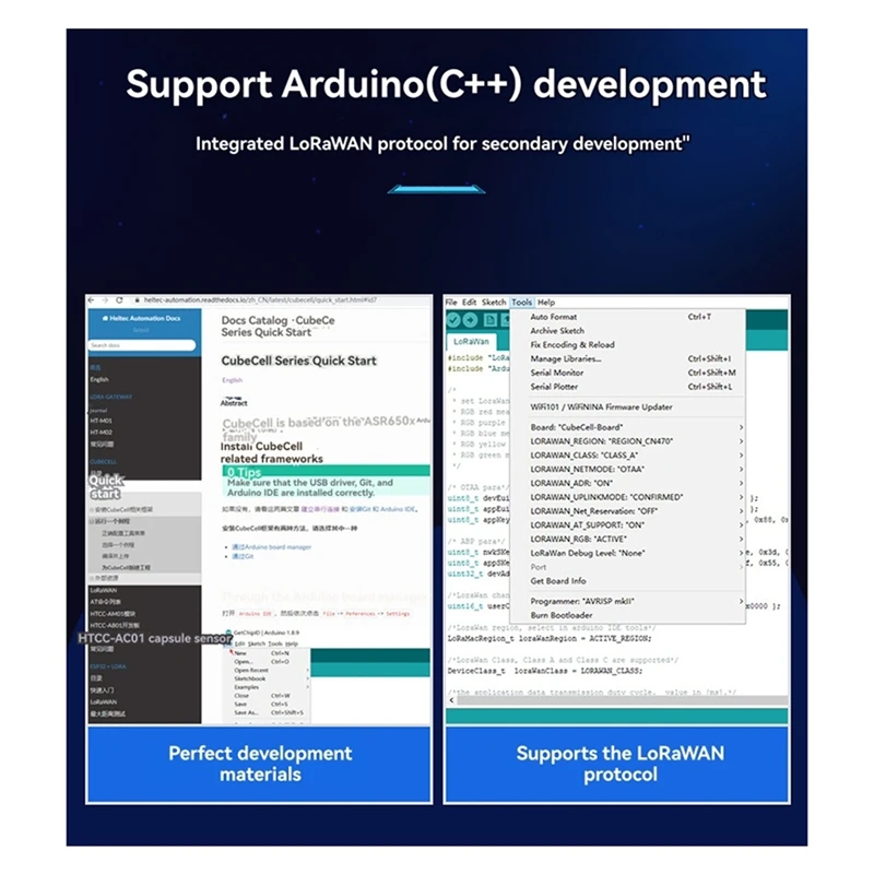 Аксессуар Cubecell Lora Node ASR6502 IOT с антенной, чехол для батареи 1/2AA для Arduino Lorawan, 915 МГц