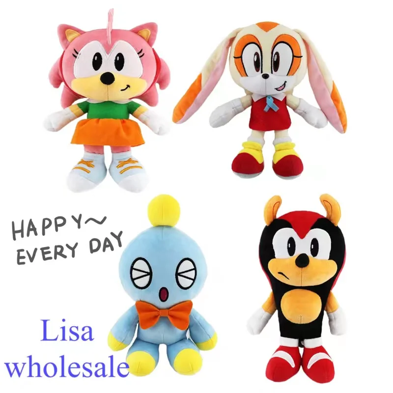 anime plush 5 new Sonic Mouse Plush Hedgehog Kling Bunny Plush Kids Gift Game around grab machine Throwing pillow toys