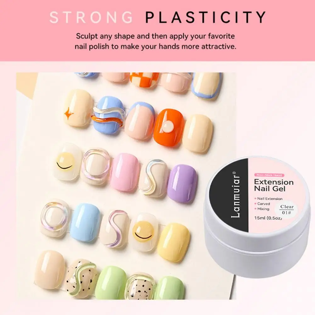 Repairing Nail Art Extension Glue Lightweight Shaping UV Compact Size Fix Flexible Gel for Strong Mark-Free Nails