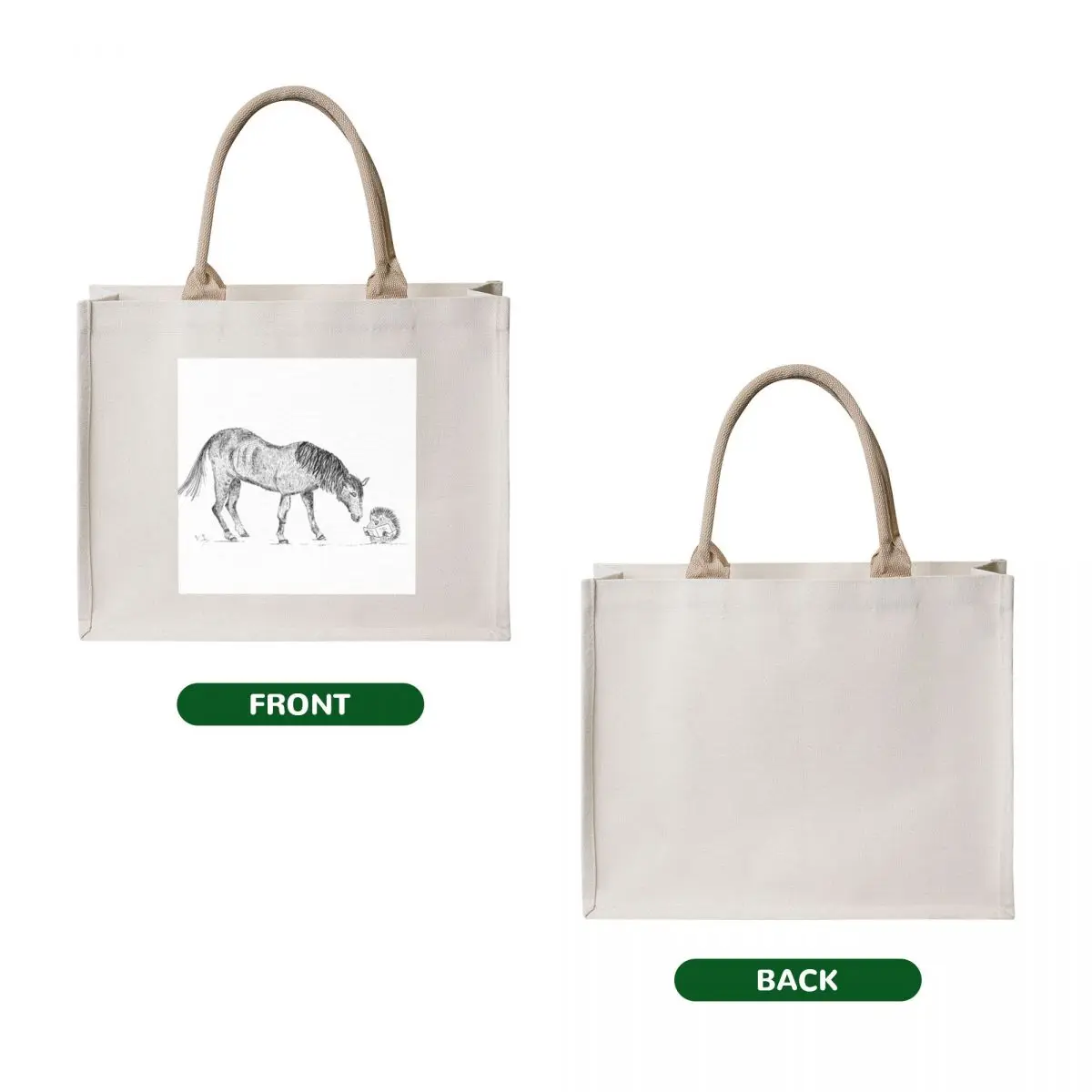 Hedgehog and the Horse Tote Bag Candy bags cloth bag woman shopper bag women canvas tote bags men