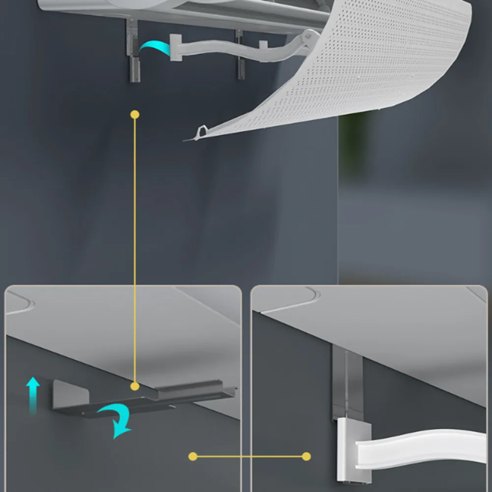 Adjustable Air Conditioning Cover Wind Deflector Windshield Air Conditioner Tools Air Baffle Shield Home Office Accessories