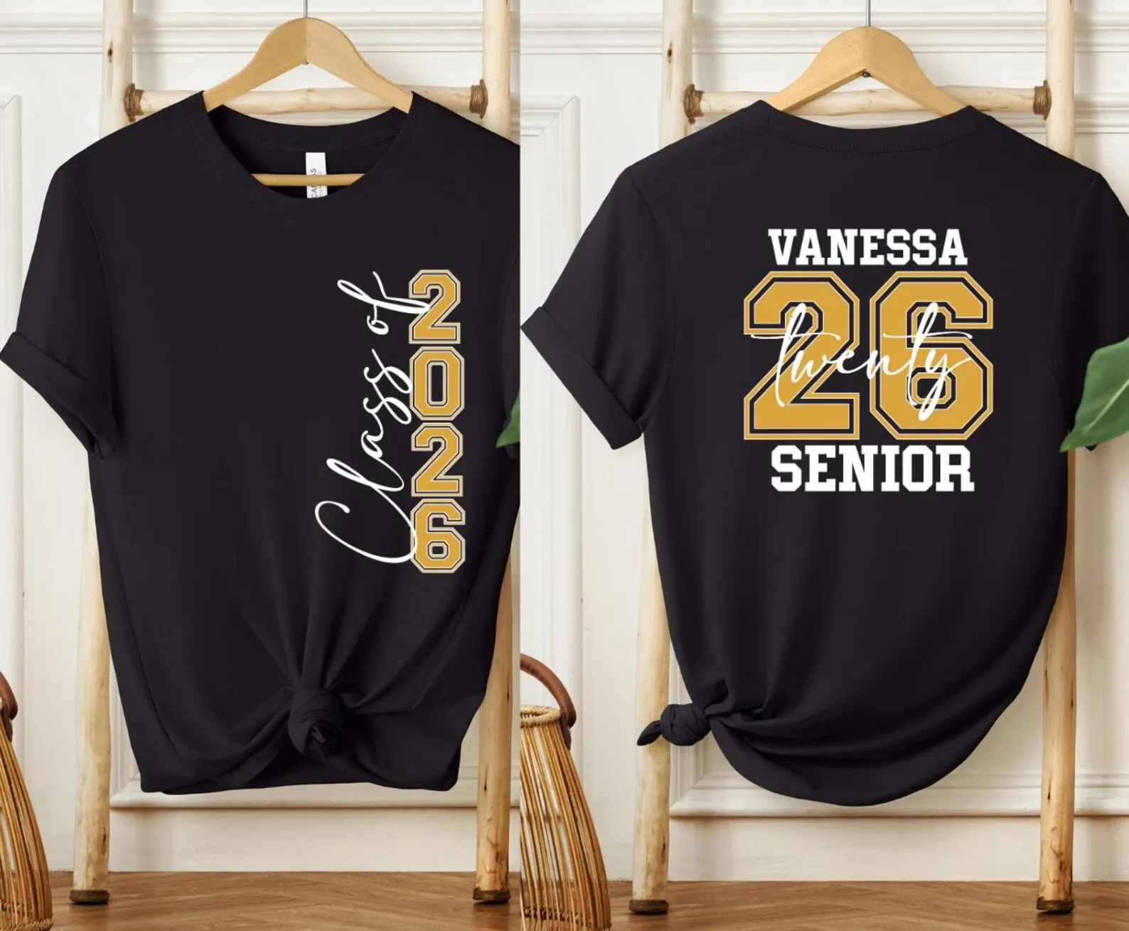 Personalized Senior 2026 Shirt Custom Graduation Class 2026 Student Shirt Design Name Number Senior
