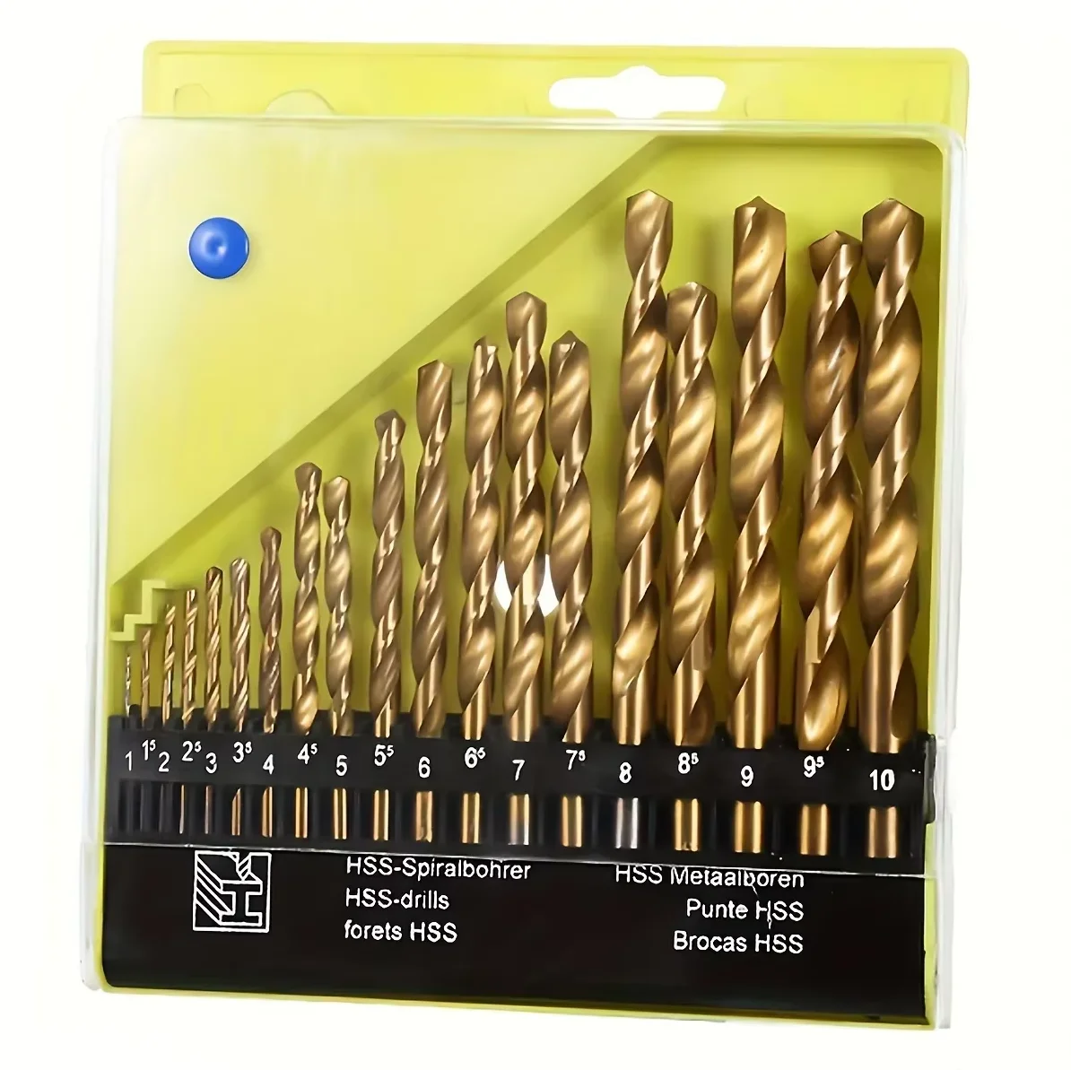 

19pcs M35 Cobalt Round Straight Handle Metric Drill bit Set 1mm-10mm Drill Bits Suitable for Stainless Steel Hard Metal