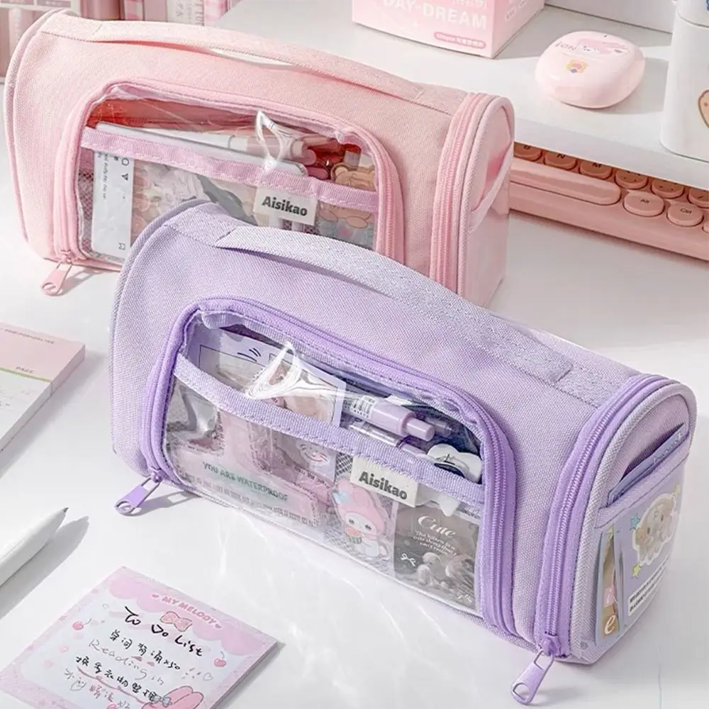 High Quality Multi Layer Pen Bag Multicolour Large Capacity Pencil Case Portable Stationery Bag Students