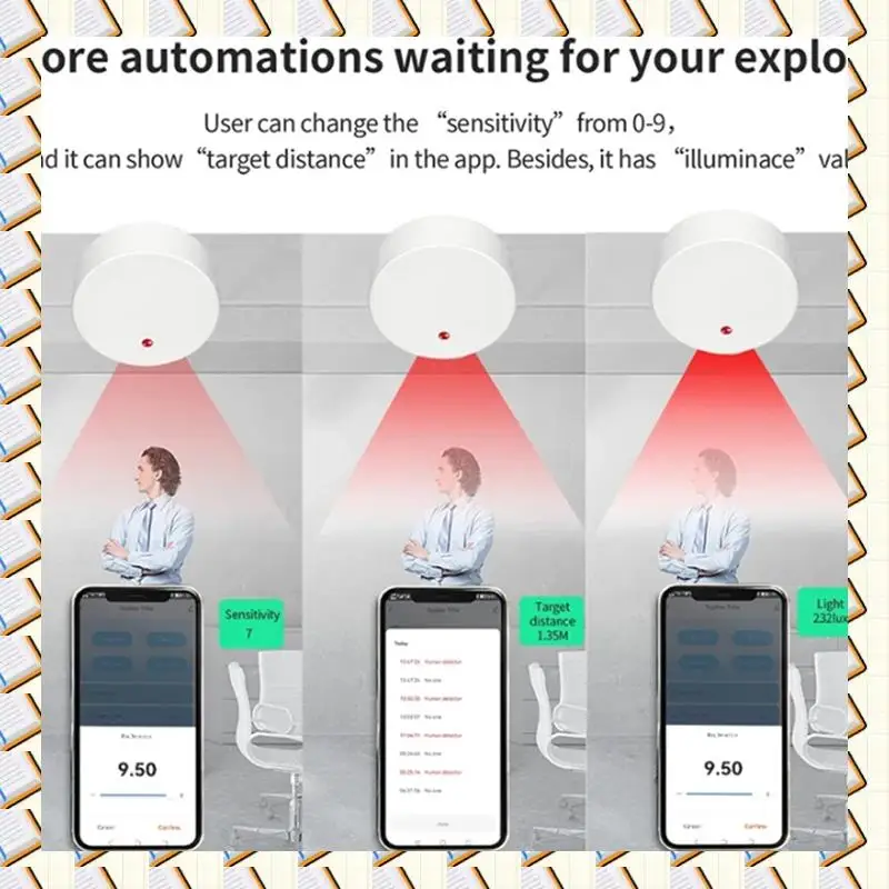 

A14M WIFI Human Presence Sensor Detector Radar Wave Detection Sensor For Home Security Tuya Human Body Exists Sensor