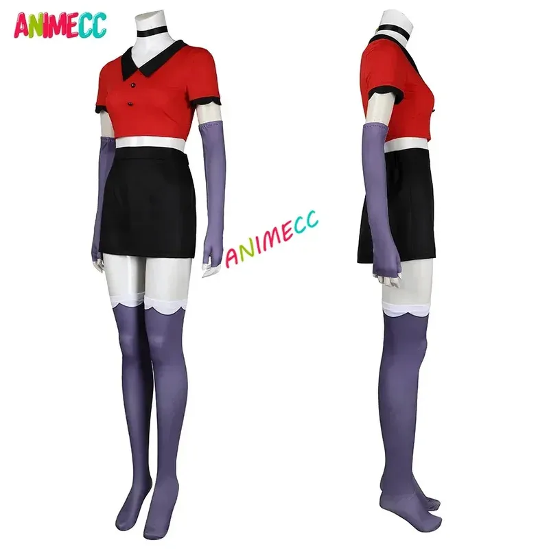 

dd12ANIMECC на складе S-3XL Vaggie Hazbin, карнавальный костюм, парик, одежда для волос, аниме, отельная форма, наряды для вечеринки на Хэллоуин для женщин