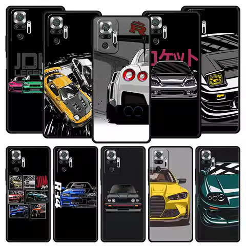 JDM Type R Civic Sport Car Phone Case For Xiaomi Redmi Note 14 13 5G 10 11 12 Pro Plus 4G 14C 13C 12C 10C Black Cover