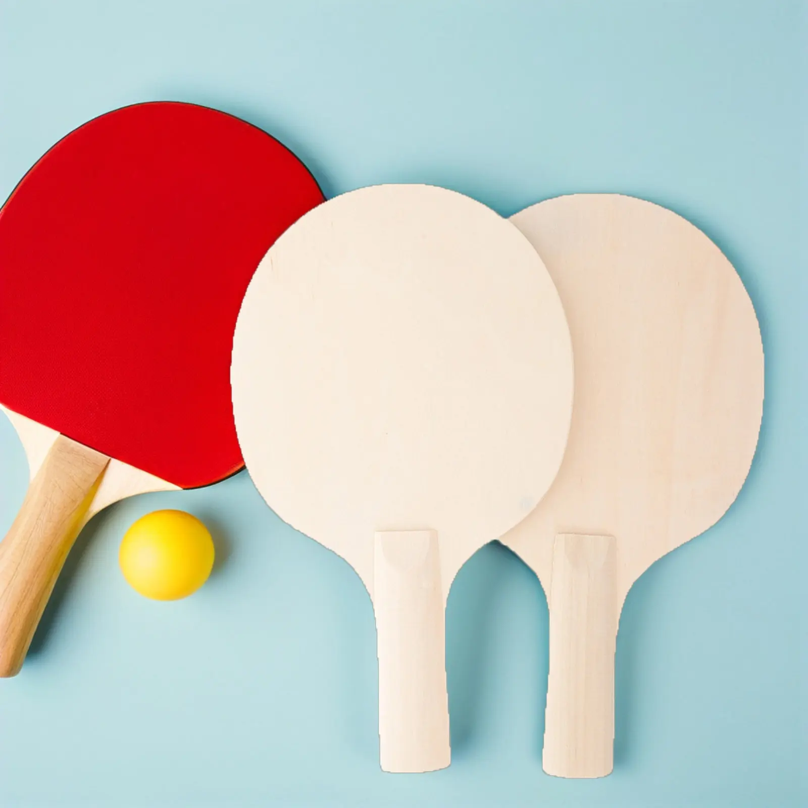 

6Pcs Table Tennis Paddle Unfinished Wooden DIY Blanks for Craft Sport Training Games Signature Table Tennis Paddle Blanks