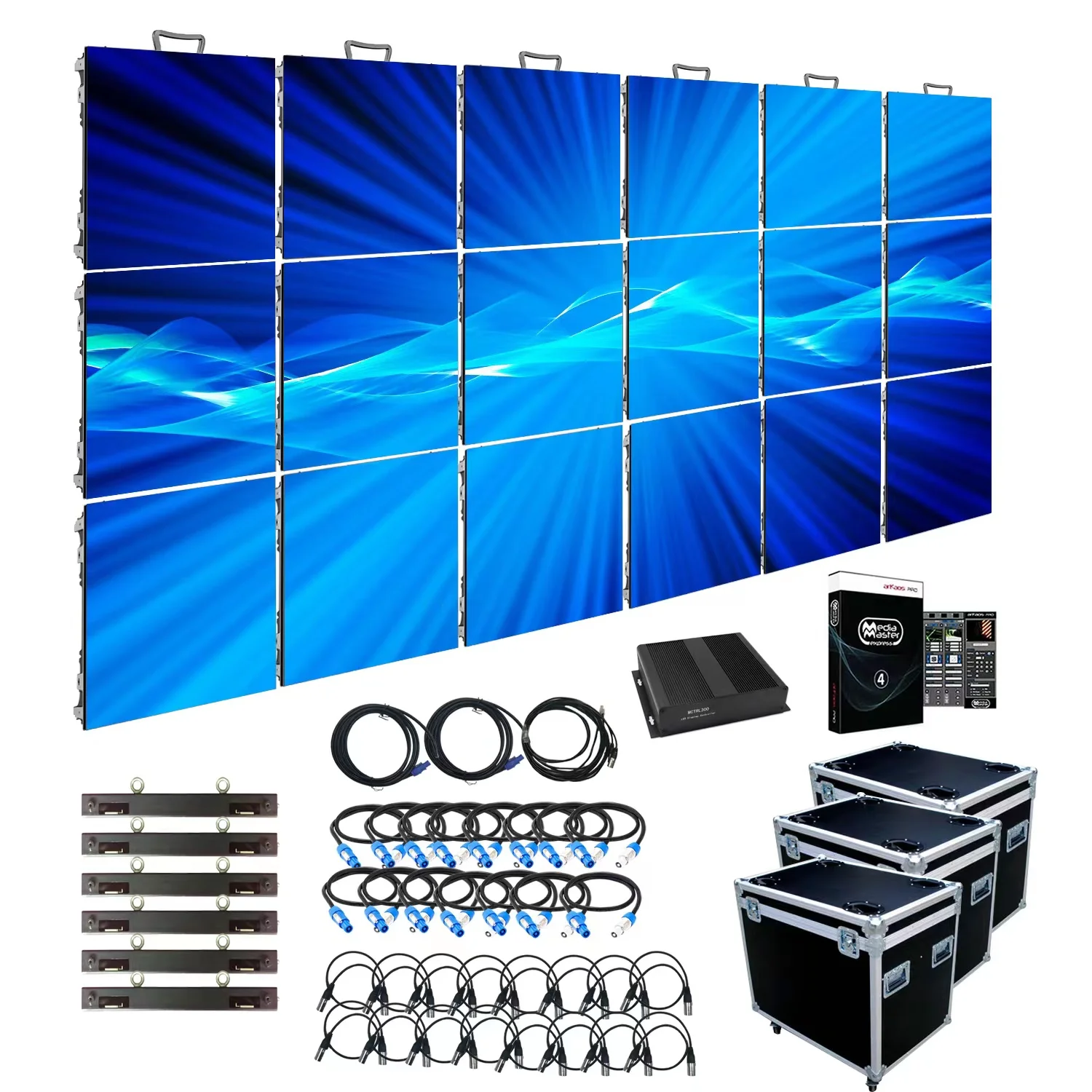 P3.91 500500 IP65 Waterproof 1080P Full Color Outdoor Rental LED Screen Display LED Video Wall Panel for Commercial Events