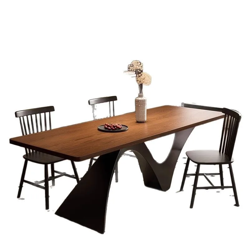 

Medieval style solid wood living room simple long table designer office retro creative conference table