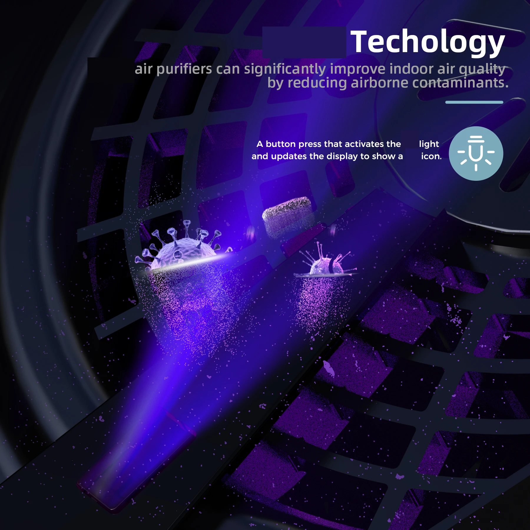 AROEVE Purificador de ar com controle de toque de 1504 pés quadrados, temporizador inteligente de 3 velocidades, filtros laváveis, para pêlos de animais de estimação, pólen, quarto de fumaça, MK07