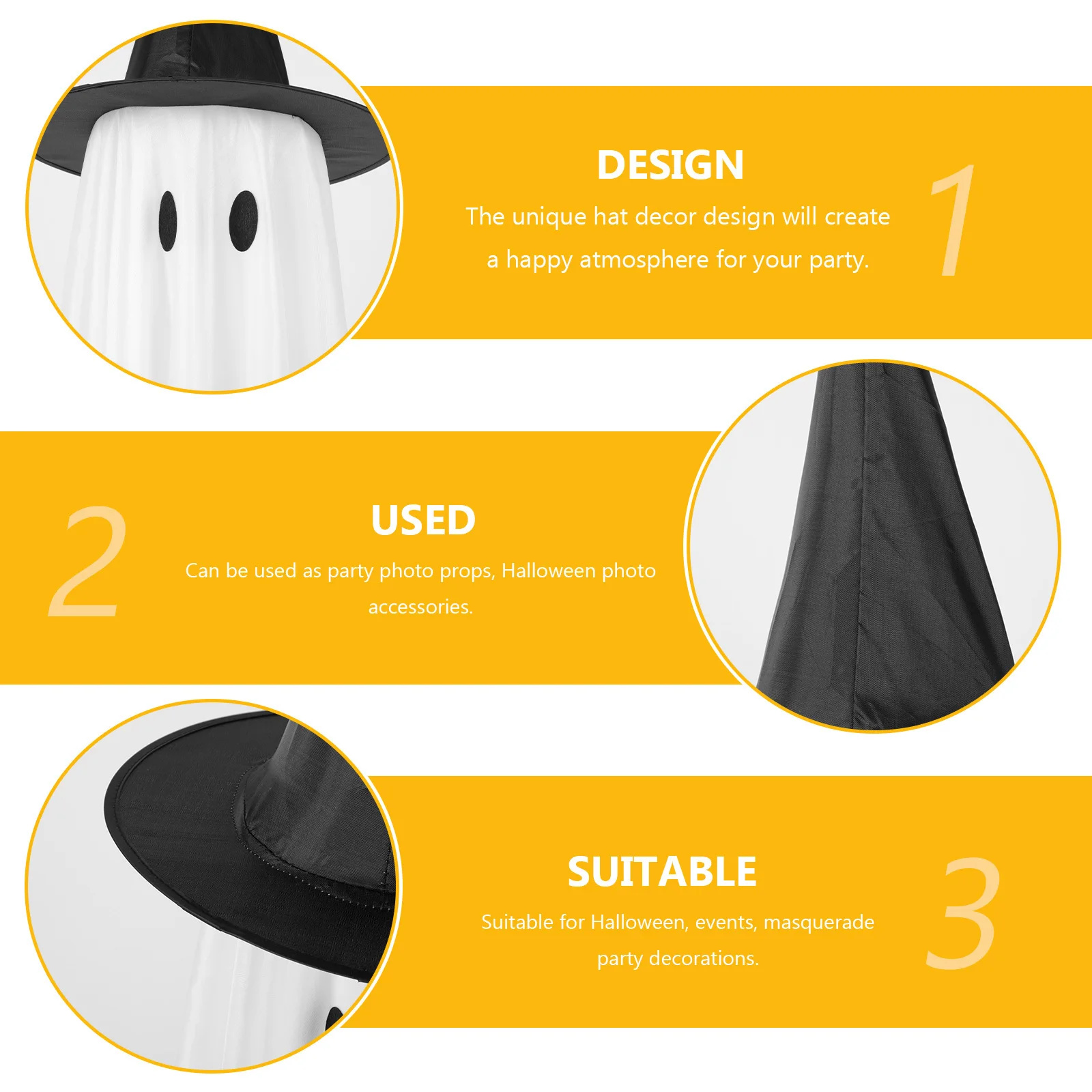 

1pc Halloween Hat Hanging Decoration, Party Layout Prop For Festival Scene Setup, Scary Hanging Decor, Halloween