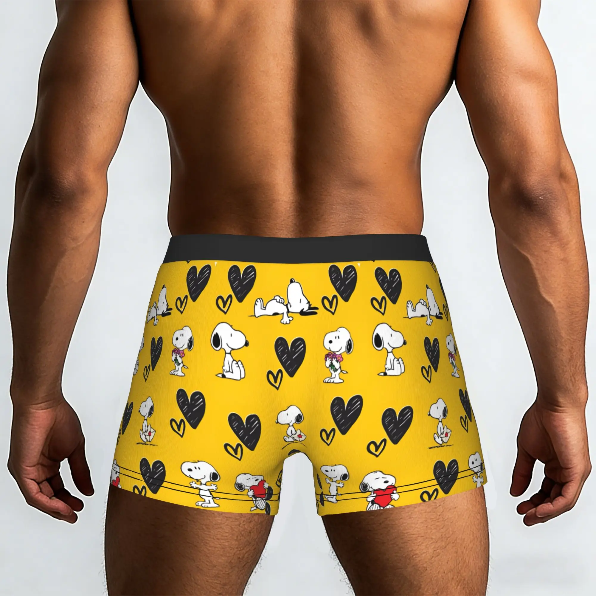 Customized S-Snoopies Boxer Shorts For Homme 3D Printed Manga Underwear Panties Briefs Stretch Underpants