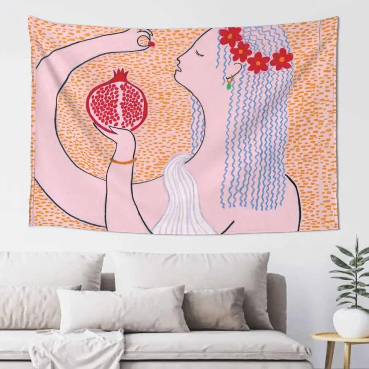 

Pomegranate Tapestry Room Decorations Aesthetic Living Room Decoration Decoration For Bedroom Bed Room Decoration Tapestry