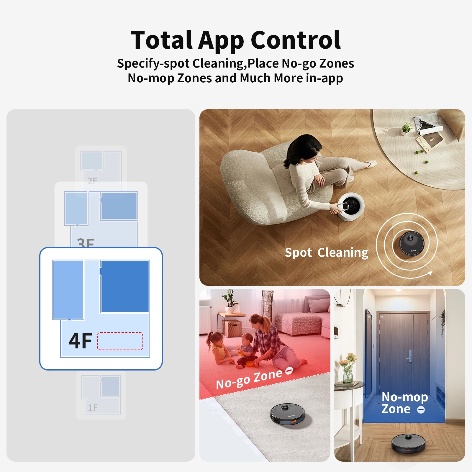 Chuboor Robot Vacuum Cleaner 4800Pa and Mop Robot, LiDAR Navigation, Vacuum Cleaner Robot with App 150 Minutes Running Time