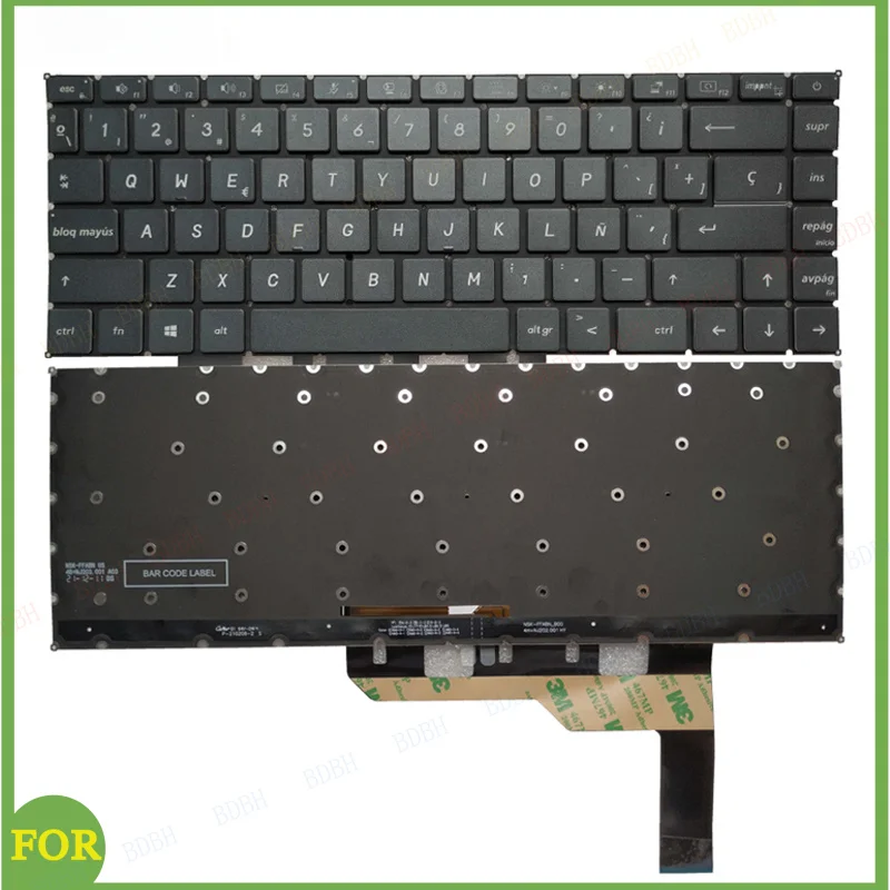 

NEW US/Spanish laptop keyboard FOR MSI Modern 15 A10M A10RAS A10RBS MS-14C1 MS-14C2 MS-1551white Backlit