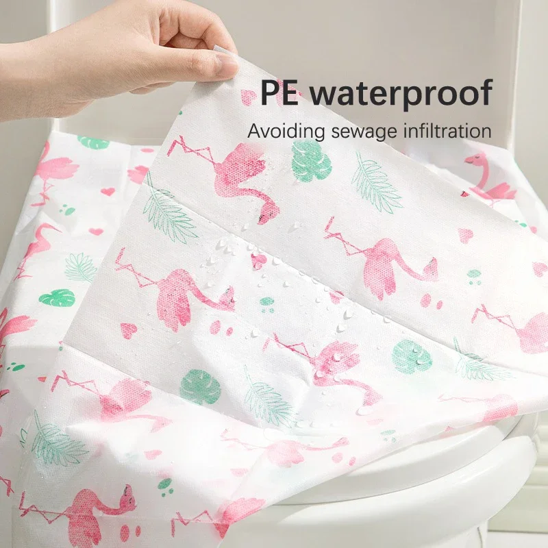 5Pcs Large Waterproof Toilet Cover Anti slip thickening Toilet Seat Covers Disposable for Toddlers Adults Portable Individually