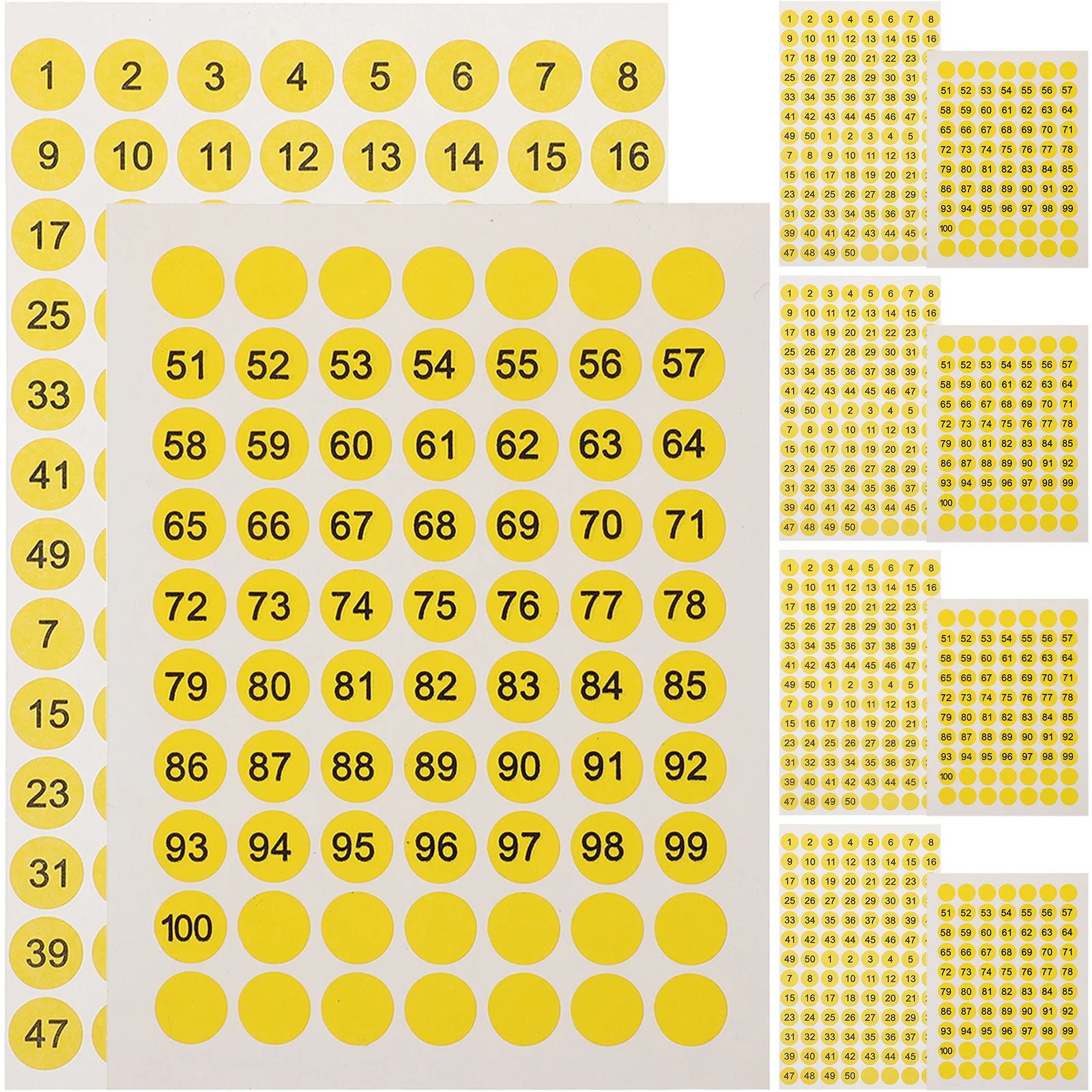10 fogli adesivi con numeri digitali rotondi etichetta autoadesiva decalcomanie con numeri multiuso per porte armadietti palestra organizzazione ufficio