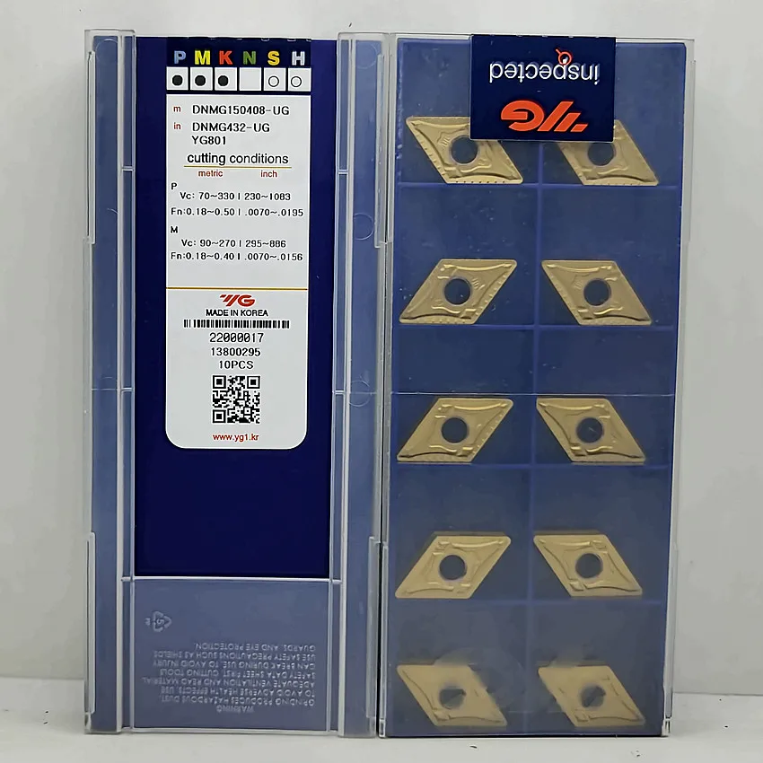 

DNMG150408-UG YG801/DNMG150404-UF YG801/DNMG150412-UR YG801 DNMG431 DNMG432 DNMG433 Original YG carbide inserts Turning inserts