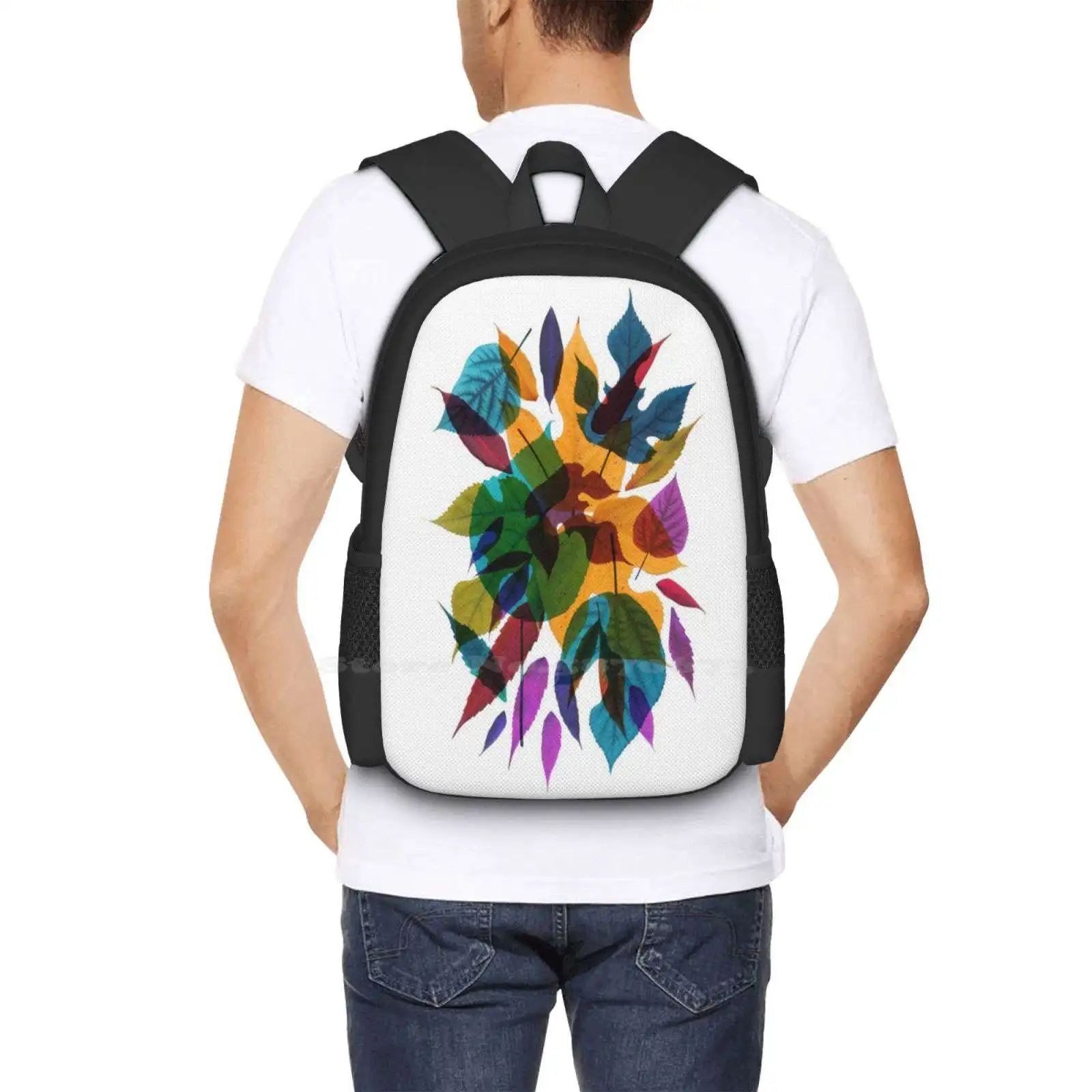 November Hot Sale Backpack Fashion Bags November Autumn Fall Leaves Nature Cottage Core Trendy Illustrations Original Designs