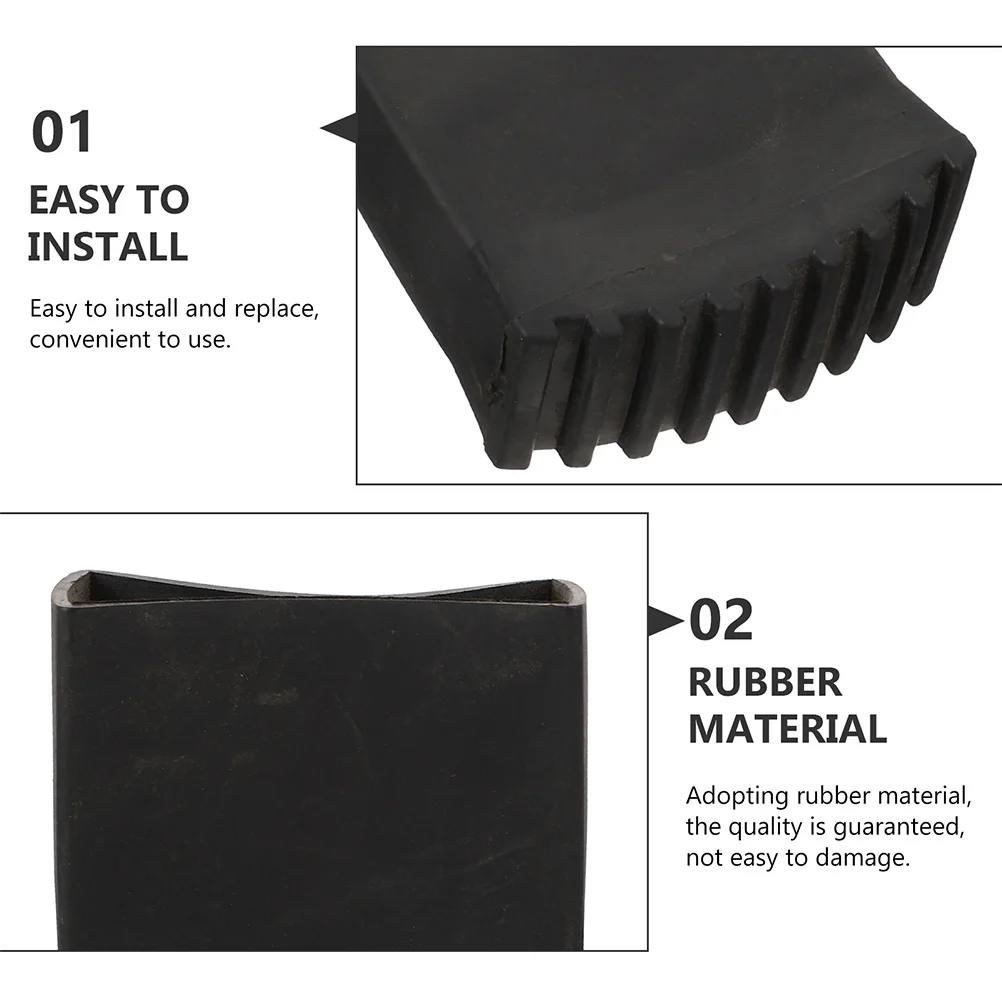 

4Pcs Ladder Feet Protector Cover Heavy-Duty Non-Slip Rubber Pads for Stair Foot Wear Resistance Sound Insulation Stability