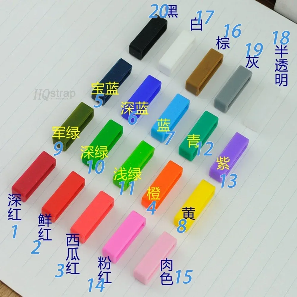 4pcs Strap Keeper Loop Silicone Watch Band Ring 22mm 20mm 18mm 16mm 24mm Bracelet Colourful Waterproof Tool Watches Accessories