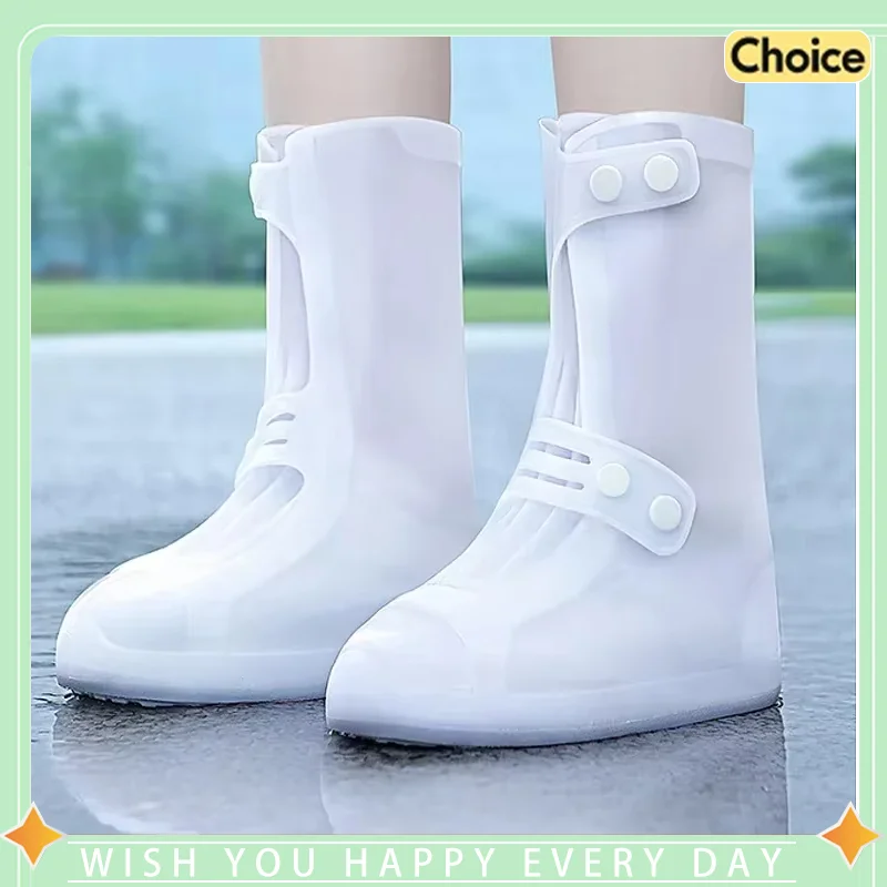 Anti Slip Breathable Rainshoe Cover Silicone Waterproof Rainboots Thickened Outdoor Hiking Travel Wear Resistant Repeatedly Used