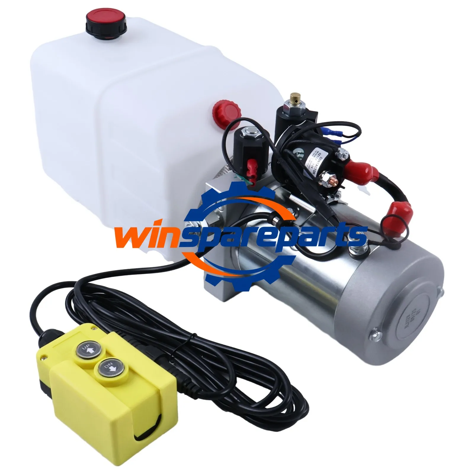 Hydraulic Pump For Dump Trailer 12 Volt DC Power Unit Double Acting 6 Qt Tank