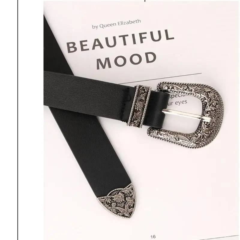 652F Women Women Cintura intagliata PU Cintura in pelle Cintura Cowboys Welband Ottimo regalo