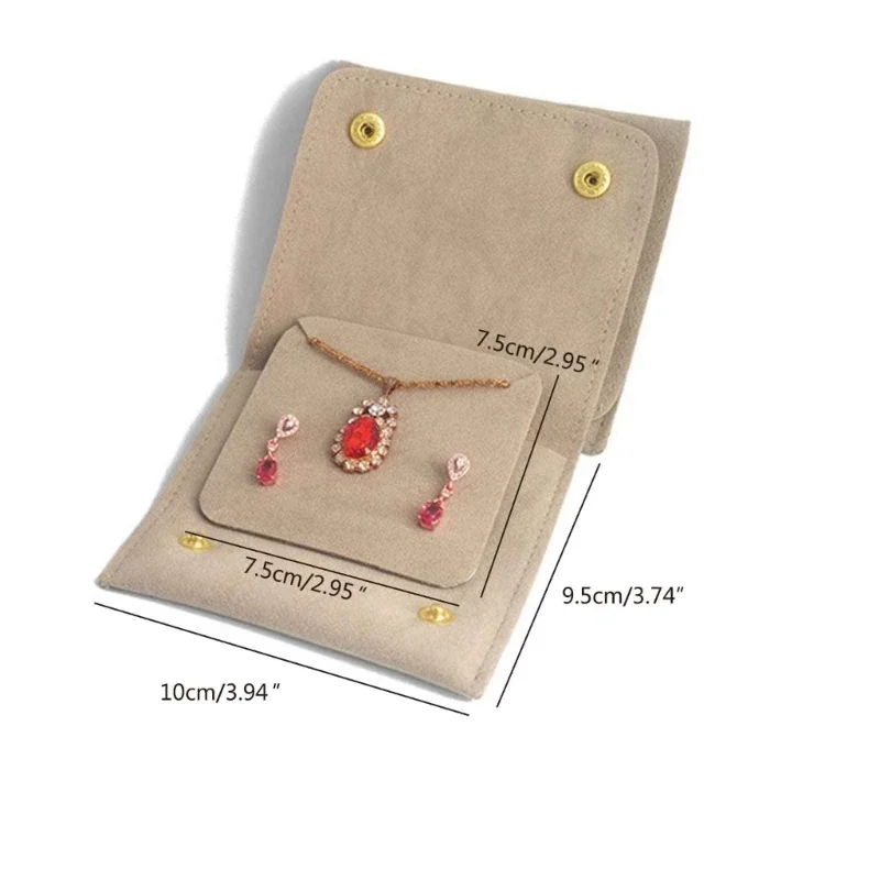الحقيبة والمجوهرات مع بطاقة عرض المجوهرات أكياس المجوهرات المخملية تخزين قلادة حقيبة القرط حامل بطاقة لوازم المجوهرات