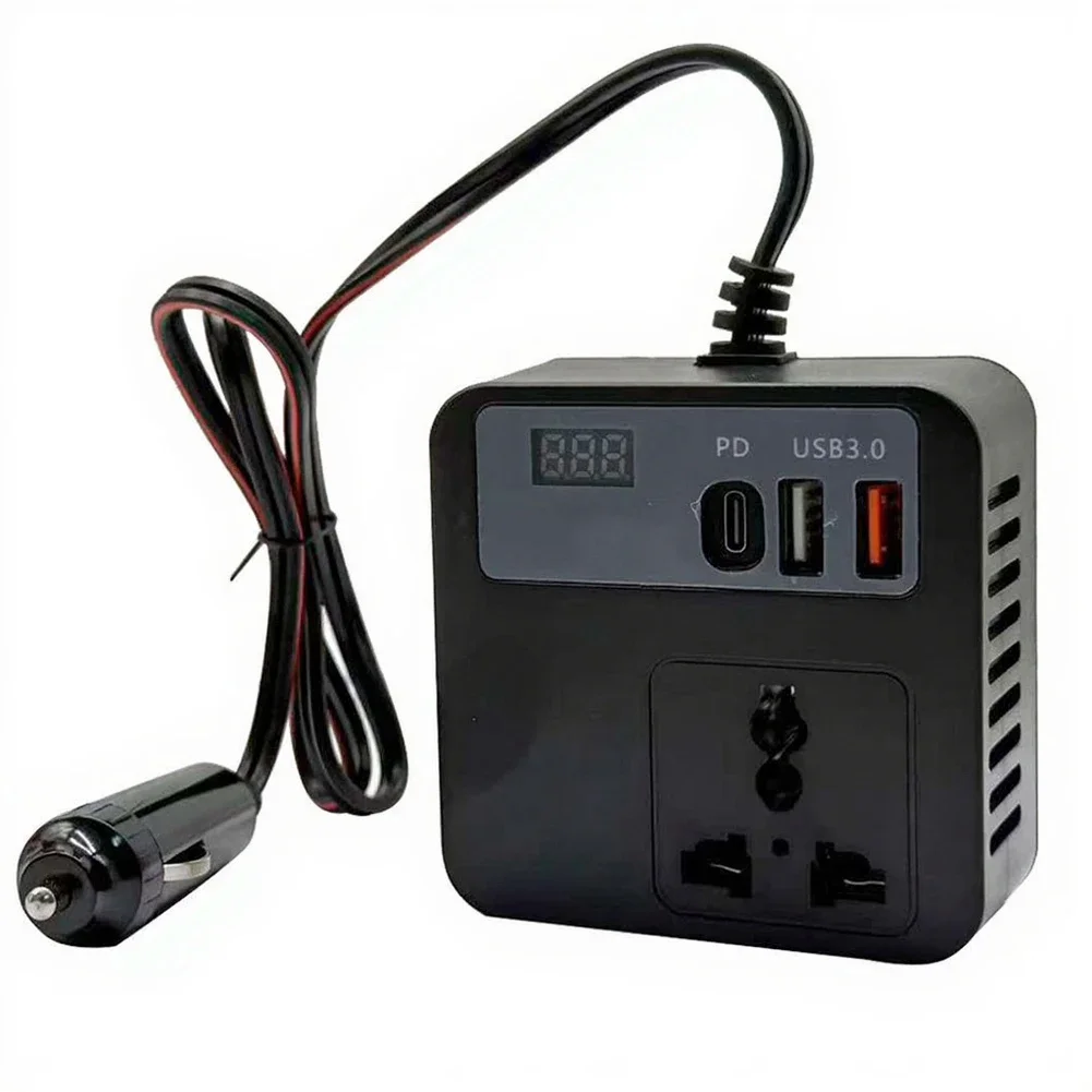 1PCS Car Mounted Power Inverter 12/24v Convert To 220v Car Charger Truck Car Power Intelligent Converter For Various-Plugs