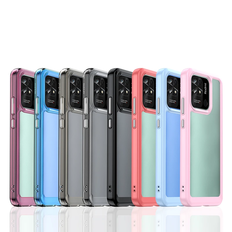 For Poco C40 Case Cover Xiaomi Poco C40 Capas Shockproof Armor Bumper Back Transparent Colour Clear For Fundas Poco C40 Cover