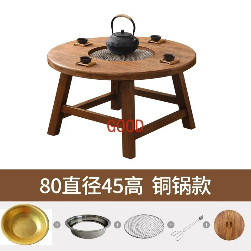 

Indoor Charcoal Stove Fire Pond Home Balcony Bbq Hot Pot Small round Table