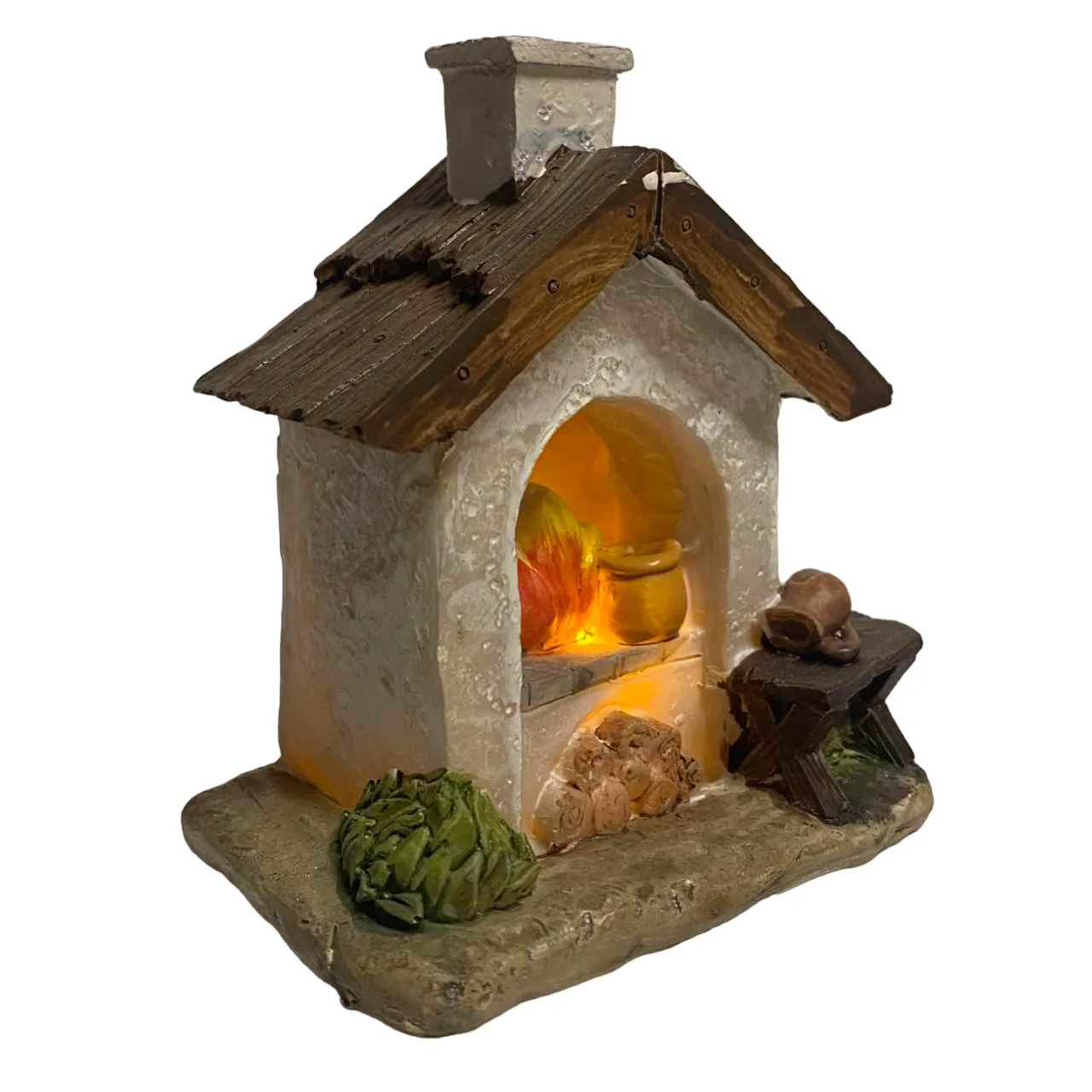 Maxia Market oven LED flashing Nativity Scene 6 models Manger Christmas decoration figurines random shipping (1 piece)