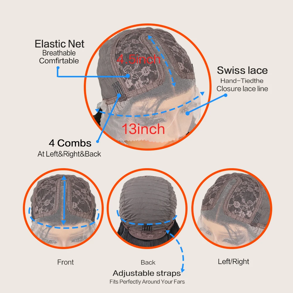HZ الاصطناعية الدانتيل الجبهة الباروكات النساء شعري الطبيعي الاصطناعية الشعر الدانتيل شعر مستعار طويل قبل قطعها شعر الطفل تأثيري