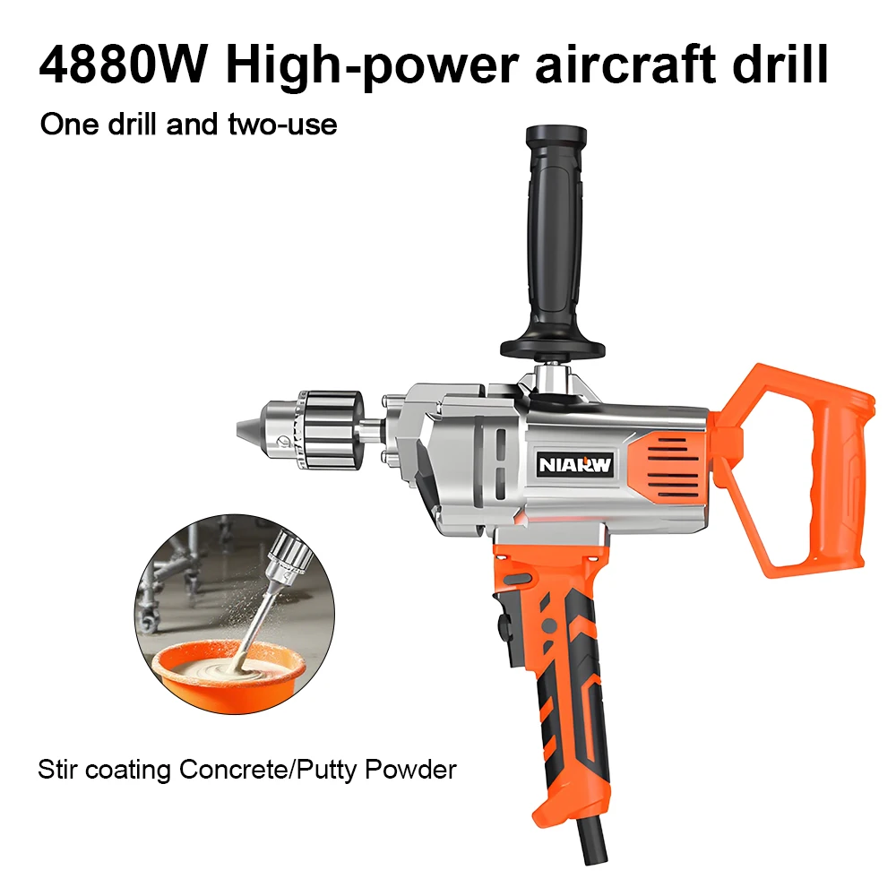 High Power Handheld Mixing Drill Multi-Functional Mortar Putty Mixer Electric Water Drilling Machine for Construction