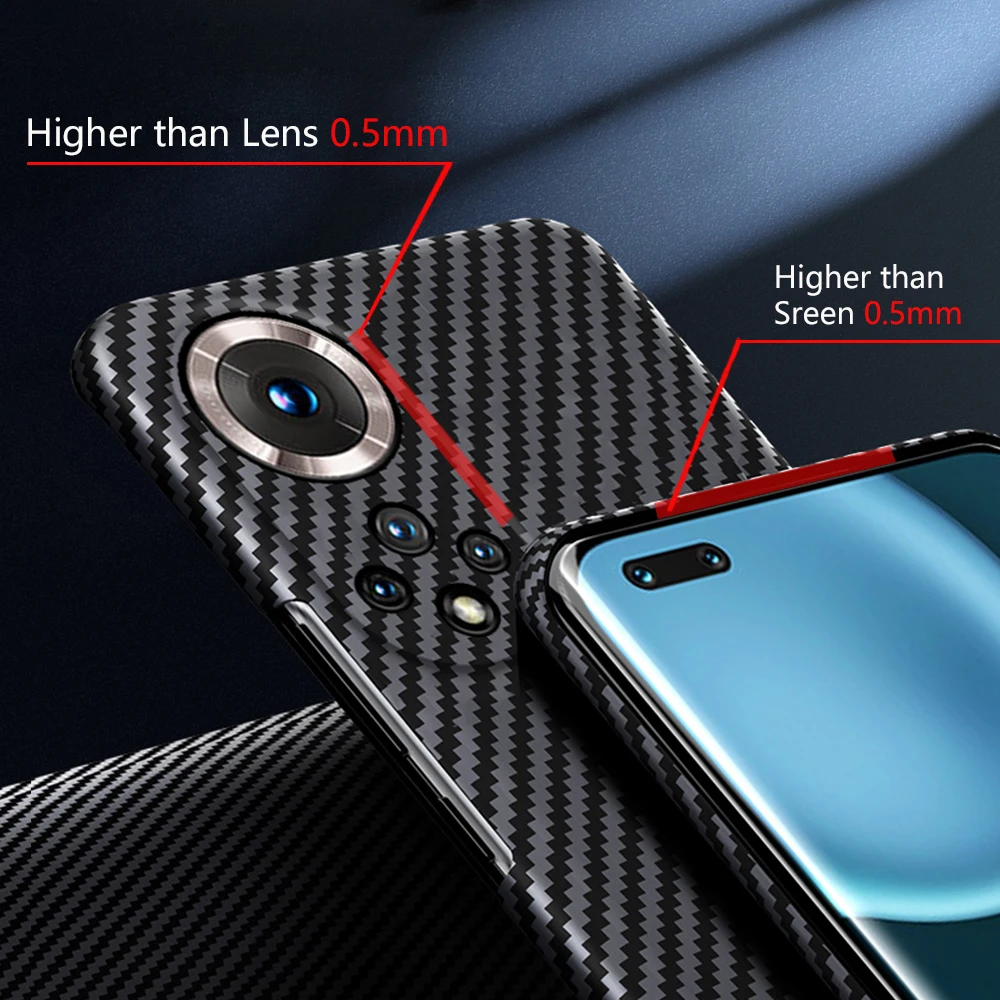 Chính Hãng Sợi Carbon Ốp Lưng Điện Thoại Huawei Honor 60 70 50 Pro Siêu Mỏng Và Nhẹ Chắc Chắn Bảo Vệ Cứng bao Da Trường Hợp