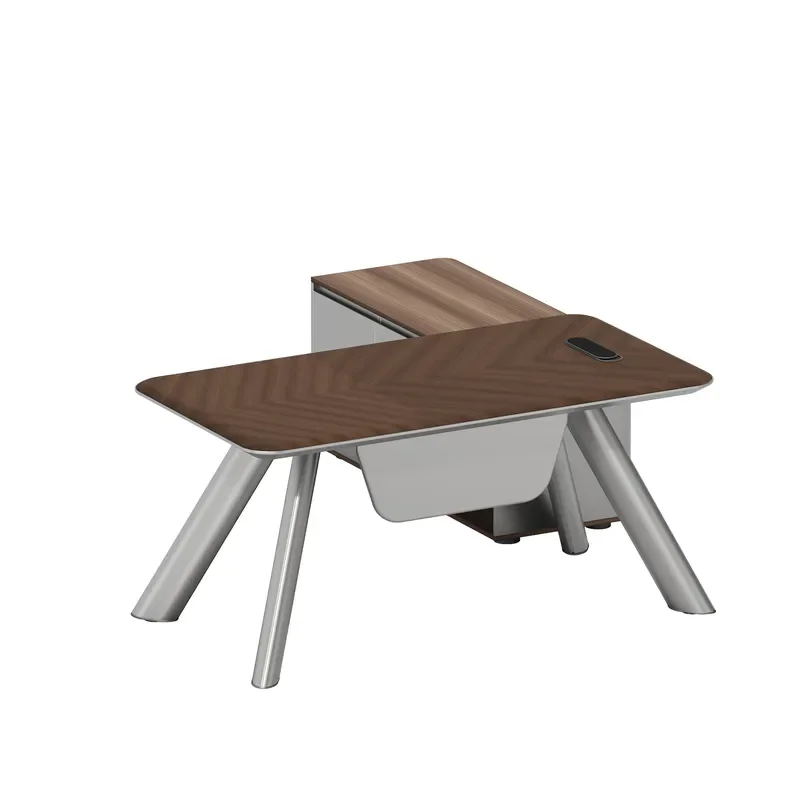 Modern Solid Wood Executive Desk Luxury Retractable Convertible Modular Office Table