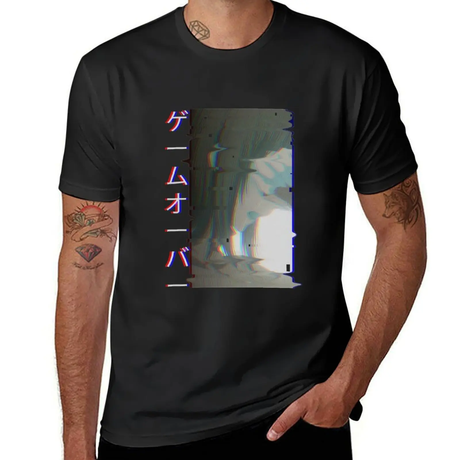 Huilen Anime Meisje-Vaporwave T-Shirt Schattige Tops Oversizeds Blanks Graphics Workout Shirts Voor Mannen