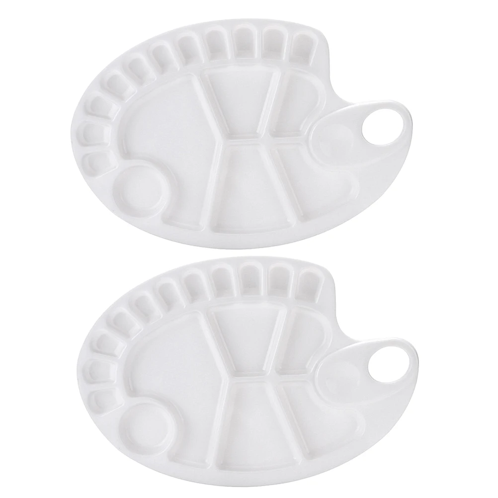 

2Pcs Fish Shape Painting Plastic Durable Color Mixing Tray for Drawing Painting Artists Students Art Supplies