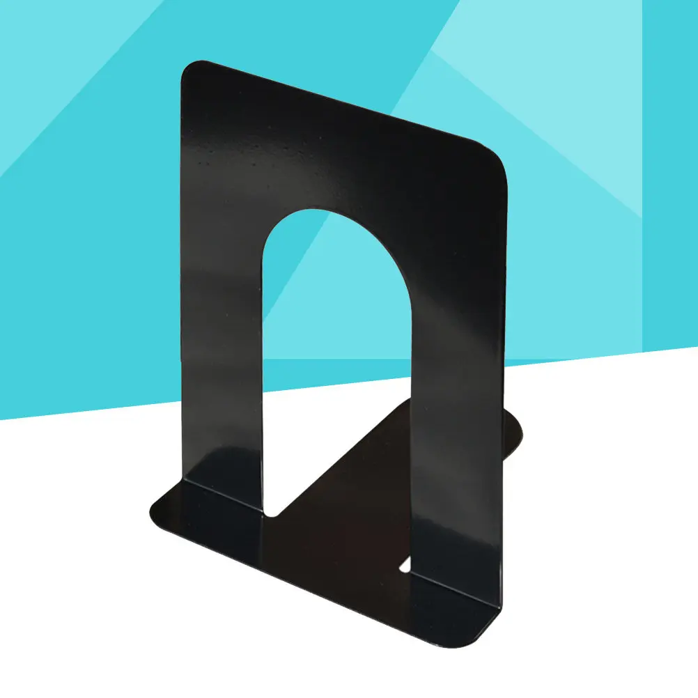 2Pairs Heavy Duty Metal Bookends Simple Contemporary Design Nonskid Bottom Keeps Files Books Magazines Organized Home Office