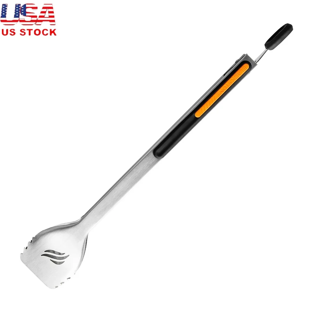 

Прочные 14-дюймовые стопорные щипцы из нержавеющей стали с зубчатыми краями, термостойкие ручки, скребок для сковороды, можно мыть в посудомоечной машине, кухня