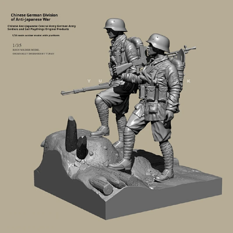 

1/35 модель из смолы, фигурка двух солдат, война сопротивления Gk, микроминиатюрная 3d печатная белая модель игрушки в разобранном виде и неокрашенная