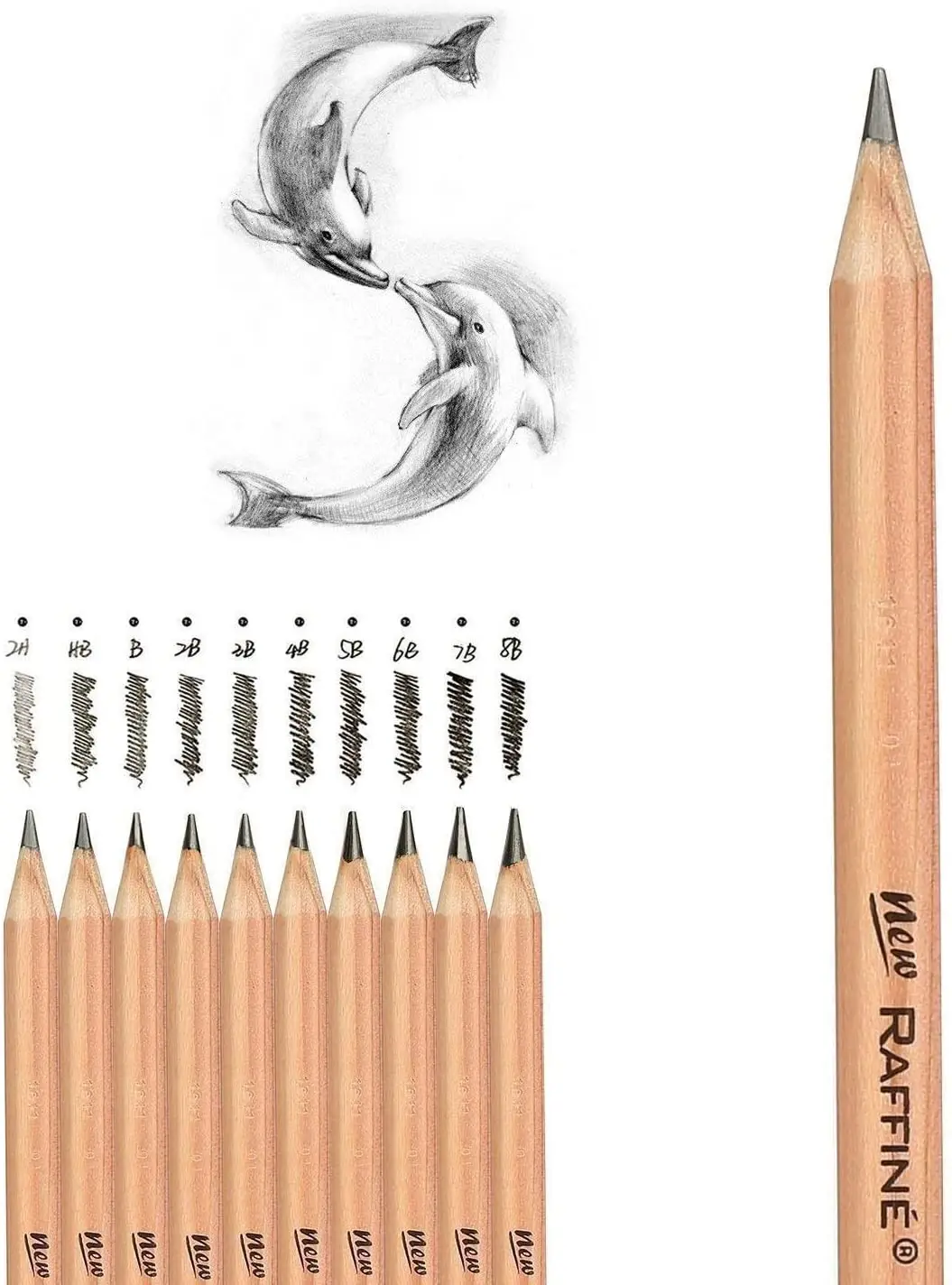 Sketch Drawing Pencil Set Included Graphite Pencils, Charcoal Pencils, Paper Erasable Pen, Craft Knife for Art Beginne