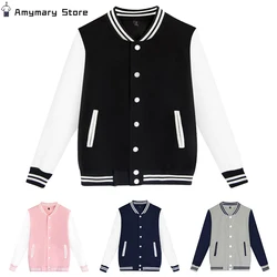 New Couple Baseball Jacket Spring Autumn Mens Womens Pilot Bomber University Varsity Solid Casual Hip-hop Korean Fashion Clothes