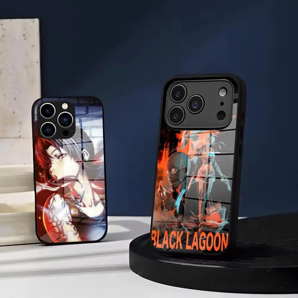 black lagoon Phone Case Tempered Glass For IPhone 17 Air 16 15 Pro Max 14 13 12 Plus Samsung S26 S25 Ultra phone case