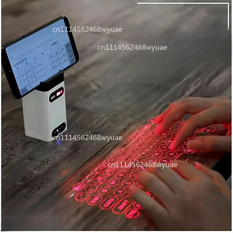 Virtual Holographic Keyboard & Mouse, Wireless Bluetooth 3D Silent Device for Computers & Phones