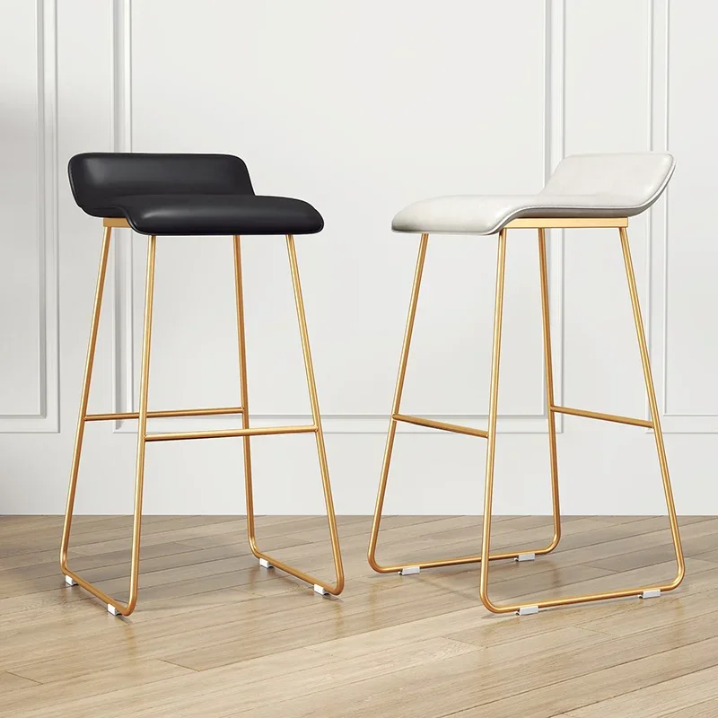 

Ultralight Minimalist Bar Stools Creative Fashion Single Relax Bar Stools Comfortable Italian Waiting Metal Cadeira Furniture